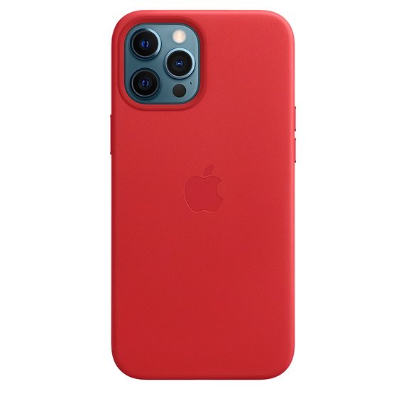 Apple iPhone 12 Pro Max Leather Case with MagSafe, (PRODUCT) red MHKJ3ZM/A