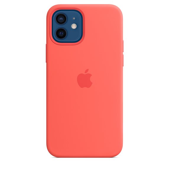 Apple iPhone 12 Pro Max Silicone Case with MagSafe, pink citrus