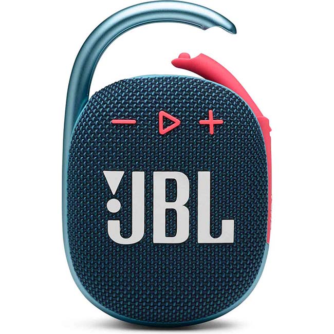 JBL Clip 4 bezdrôtový prenosný reproduktor, modrá/korálová