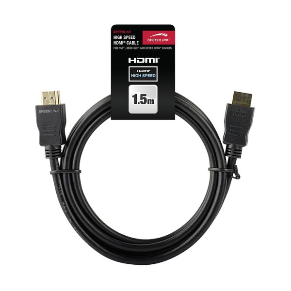 Kábel Speedlink High Speed HDMI Cable 1,5 m SL-4414-BK-150