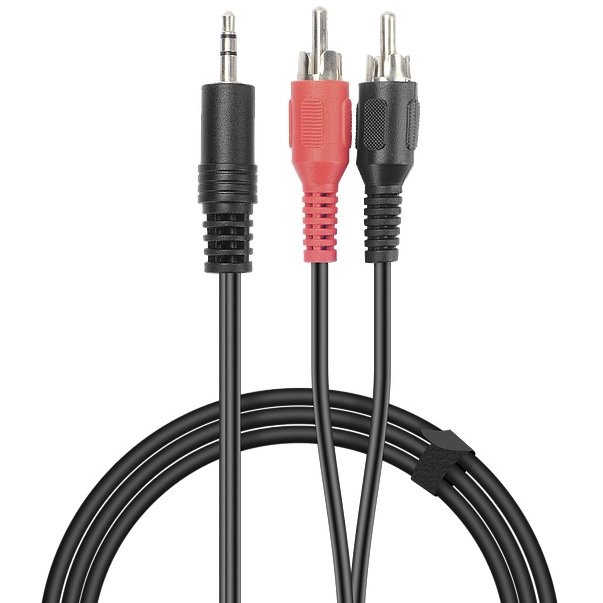 Kábel Speedlink stereo jack/ cinch, 2m, čierna