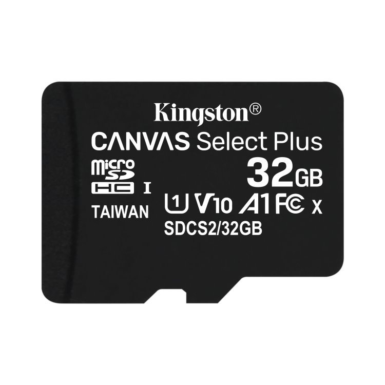 Kingston Canvas SeIect Plus Micro SDHC 32GB, UHS-I A1, Class 10 - rýchlosť 100 MBs SDCS232GBSP