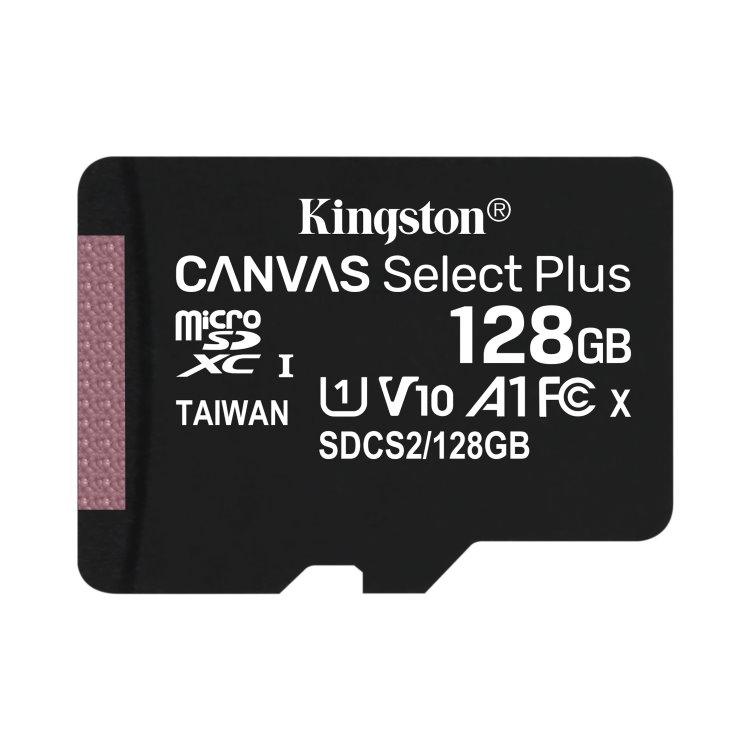 E-shop Kingston Canvas SeIect Plus Micro SDXC 128 GB, UHS-I A1, Class 10 - rýchlosť 100 MBs SDCS2128GBSP