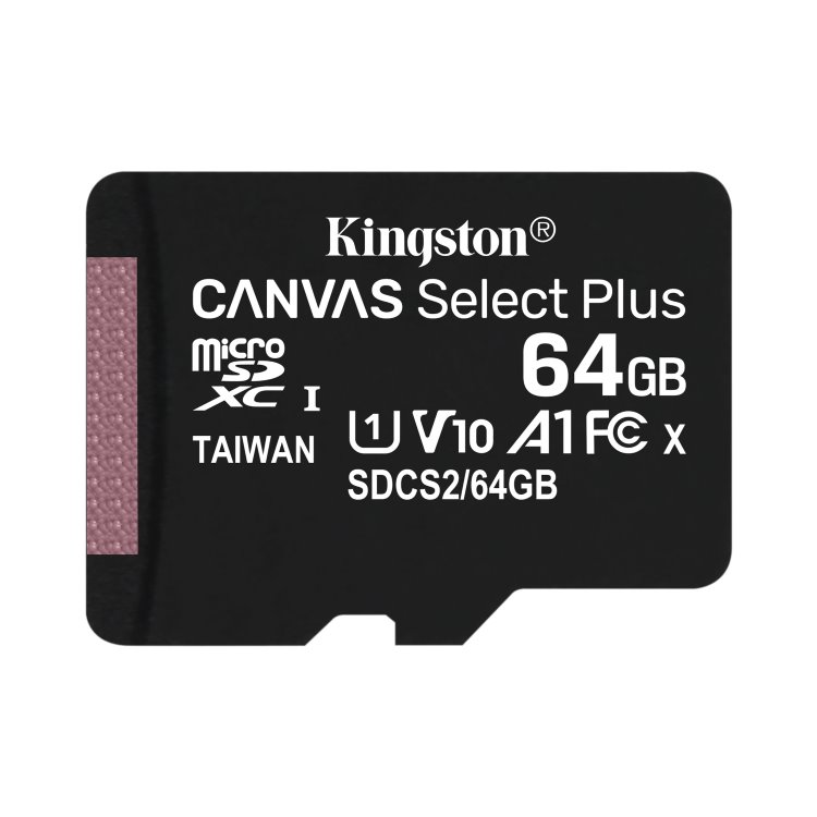 E-shop Kingston Canvas SeIect Plus Micro SDXC 64 GB, UHS-I A1, Class 10 - rýchlosť 100 MBs SDCS264GBSP