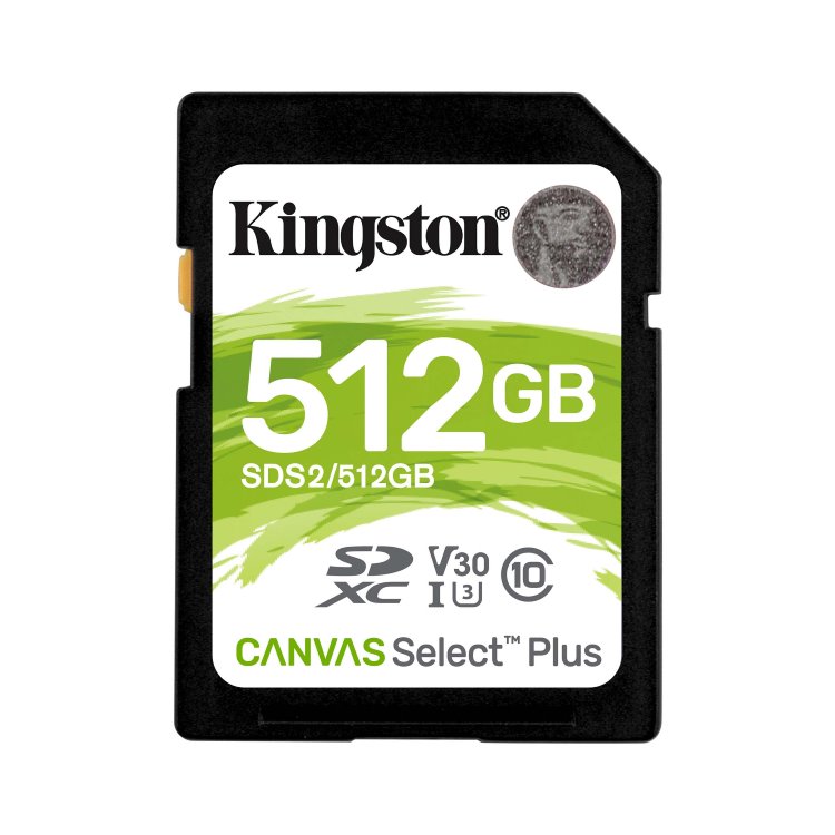Kingston Canvas SeIect Plus Secure Digital SDXC UHS-I 512GB | Class 10, rýchlosť 100/85 MB/s (SDS2/512GB)