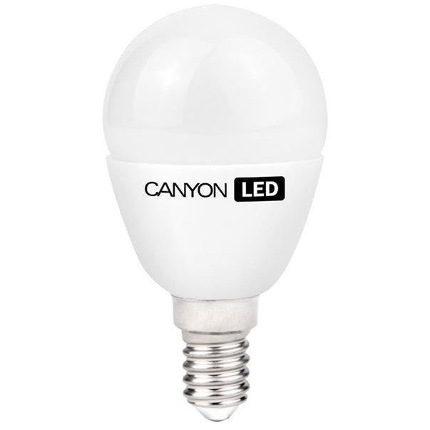 Led žiarovka Canyon E14, kompakt guľatá mliečna, 3.3W - svietivosť 262 lm, neutrálne biela 4000k, CRI > 80