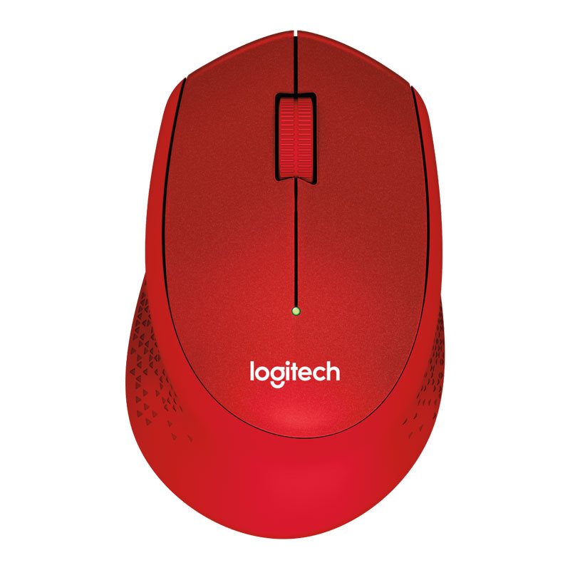 Logitech M330 Silent Plus Wireless Mouse, červená