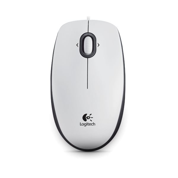Kancelárska myš Logitech Optical USB Mouse B100, white 910-003360