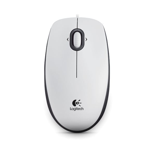 Kancelárska myš Logitech Optical USB Mouse B100, white