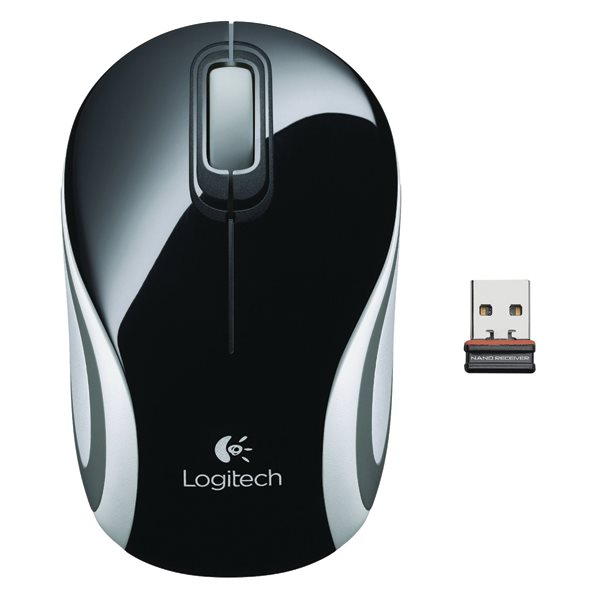 Kancelárska myš Logitech bezdrôtová Mini M187, čierna