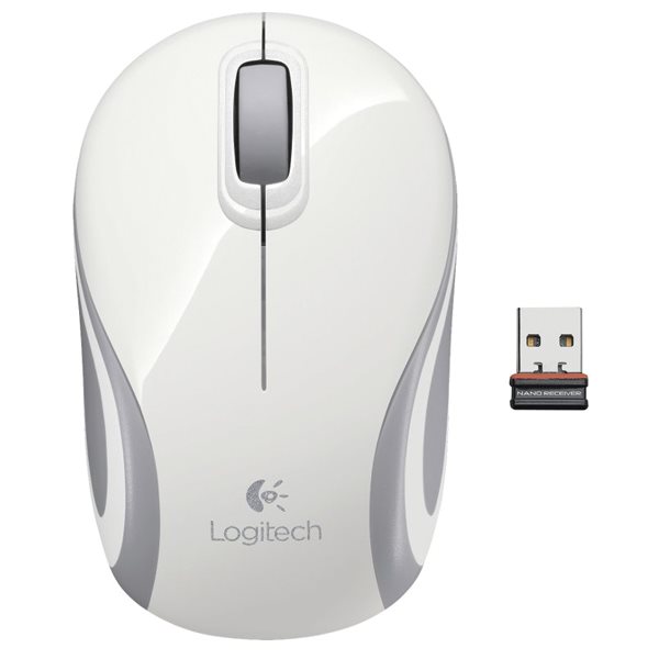 Kancelárska myš Logitech Wireless Mini Mouse M187, white