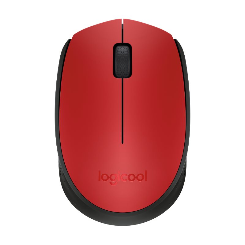 E-shop Logitech bezdrôtová myš M171, červená 910-004641