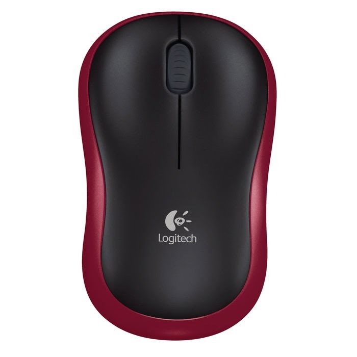 Kancelárska myš Logitech Wireless Mouse M185, red 910-002240