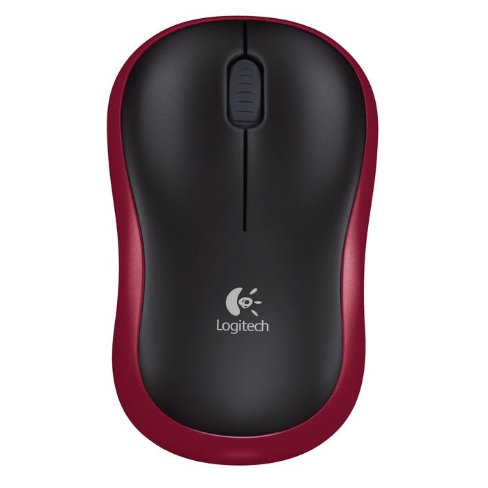 E-shop Kancelárska myš Logitech bezdrôtová M185, červená 910-002240