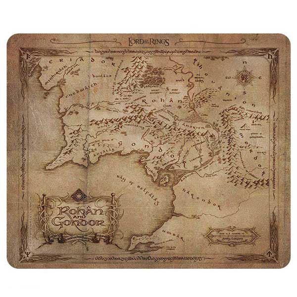 Lord of the Ring Mousepad - Rohan & Gondor map