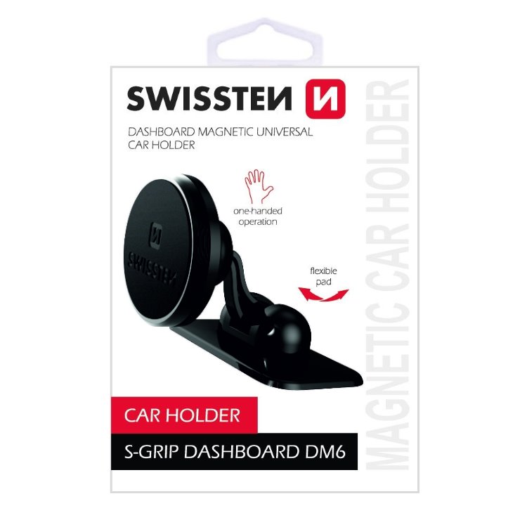 E-shop Magnetický držiak Swissten S-Grip DM6 na palubnú dosku 65010420