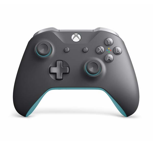 Microsoft Xbox One S Wireless Controller, grey/blue - BAZÁR (použitý tovar)