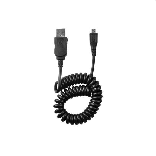 MicroUSB kábel flexibilný - 1 meter, black MicroUSB kábel flexibilný - 1 meter, black