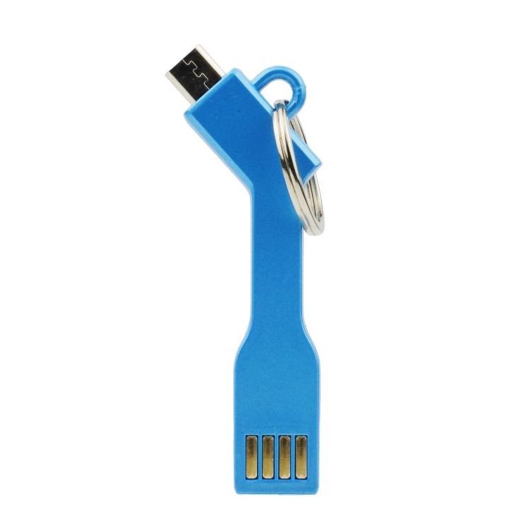 Miniatúrny dátový kábel pre mobily a tablety s microUSB konektorom, Blue 5901737263827