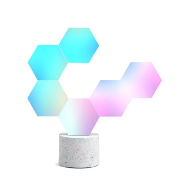 Modulárne smart osvetlenie Cololight Pro s kamennou základňou, 6 modulov Modulárne smart osvetlenie Cololight Pro s kamennou základňou, 6 modulov