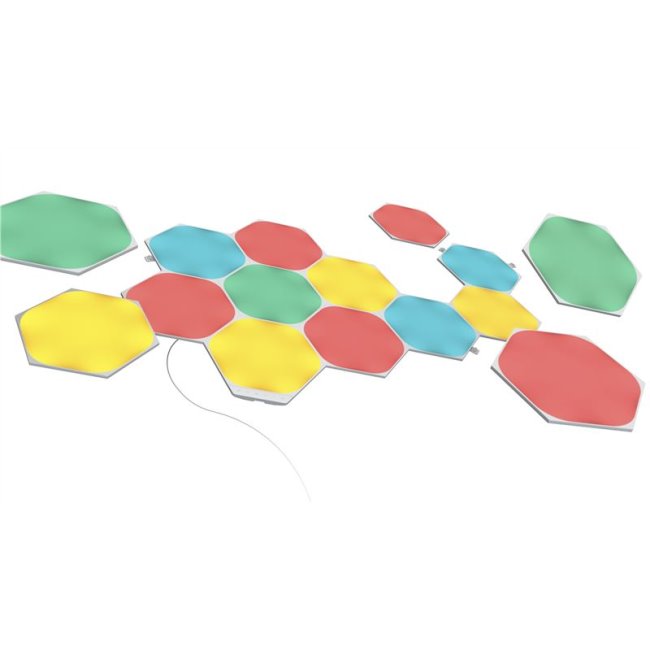 Modulárne smart osvetlenie Nanoleaf Shapes Hexagons Starter Kit, 15 panelov