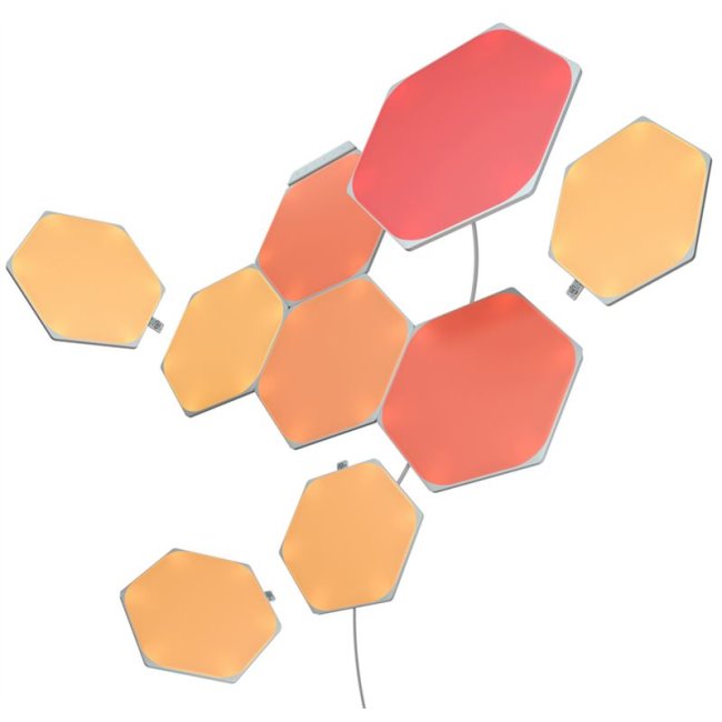 Modulárne smart osvetlenie Nanoleaf Shapes Hexagons Starter Kit, 9 panelov