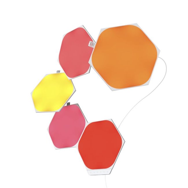 Modulárne smart osvetlenie Nanoleaf Shapes Hexagons Starter Kit Mini, 5 panelov Modulárne smart osvetlenie Nanoleaf Shapes Hexagons Starter Kit Mini, 5 panelov