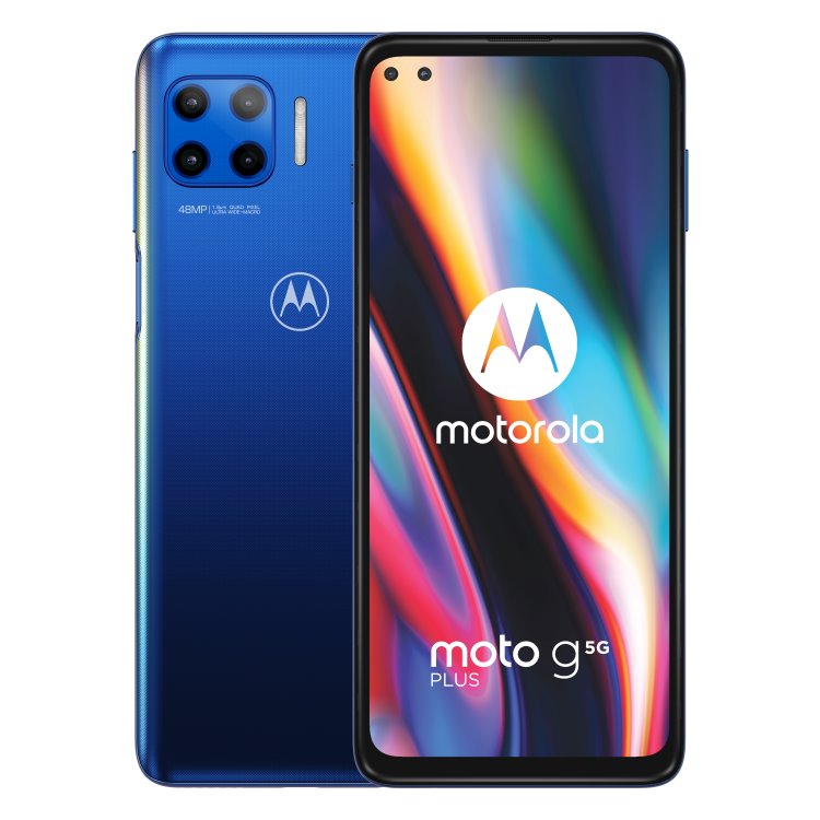 Motorola Moto G 5G Plus, 6/128GB, Surfing Blue, Trieda B - použité, záruka 12 mesiacov