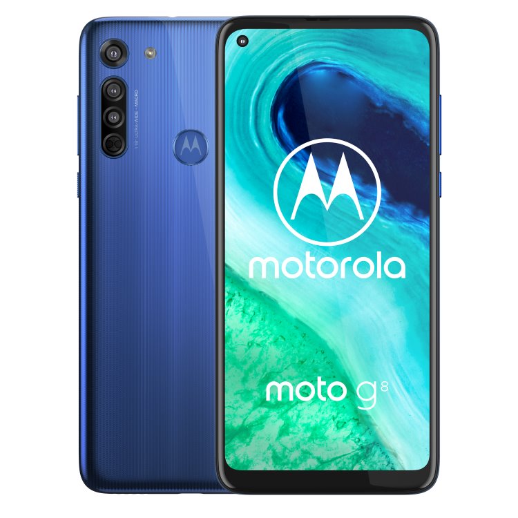 Motorola Moto G8, Dual SIM, Neon Blue, Trieda A - použité, záruka 12 mesiacov