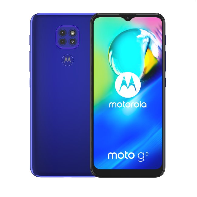 Motorola Moto G9 Play, Sapphire Blue, Trieda A - použité, záruka 12 mesiacov
