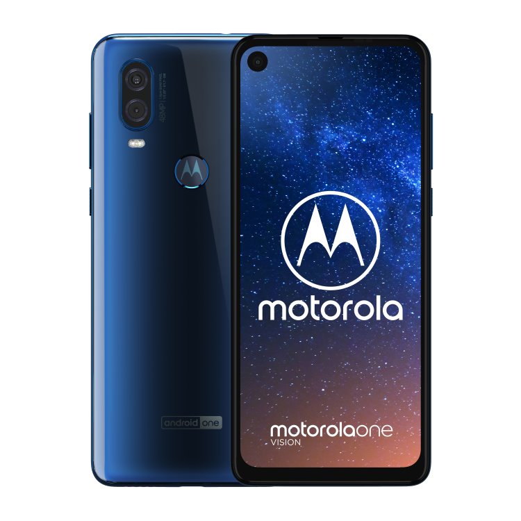 Motorola One Vision, 4/128GB, Dual SIM, Sapphire gradient, Trieda B - použité, záruka 12 mesiacov