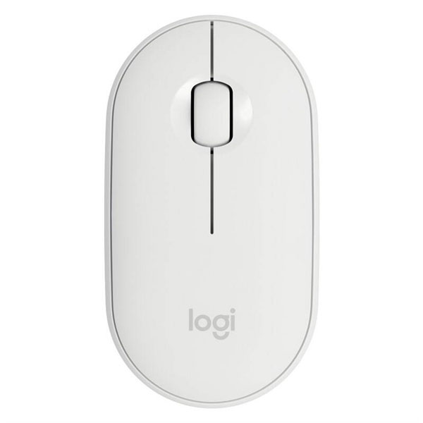 Myš Logitech M350 Pebble Wireless Mouse, biela 910-005716