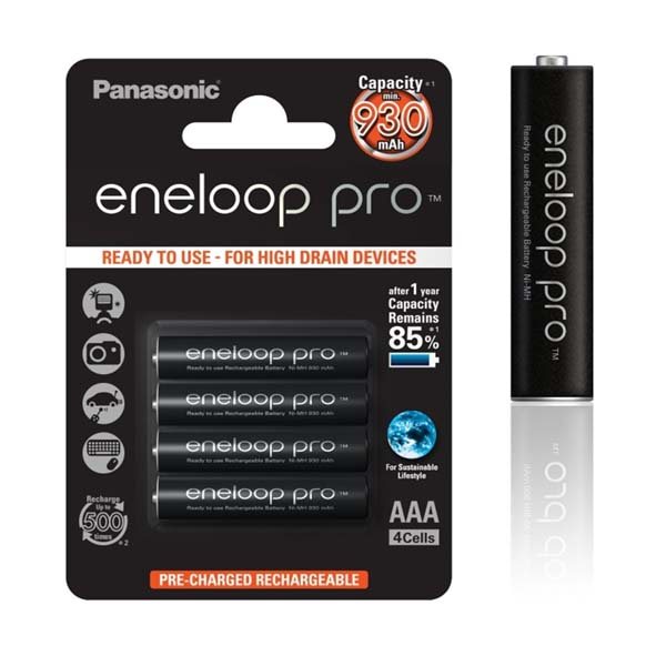 Nabíjacia mikrotužková batéria AAA, Panasonic Eneloop NiMh 1,2V 930mAh BL4, 4 kusy 54351033