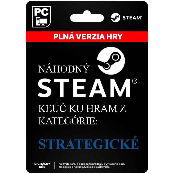 Náhodný Steam kľúč na strategické hry [Steam]