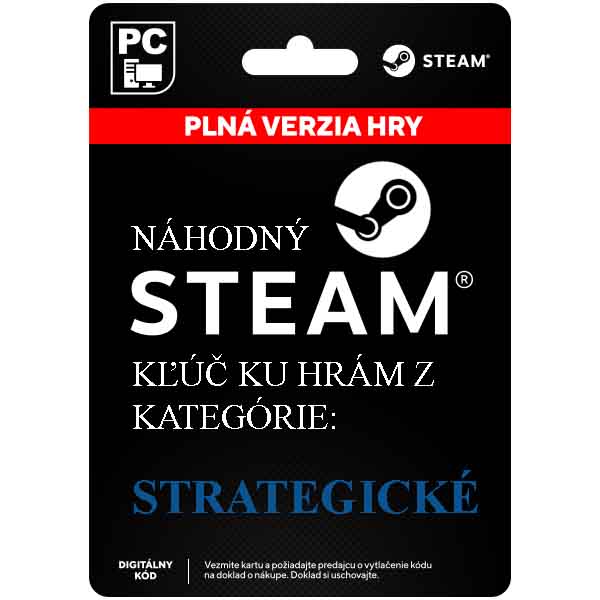 E-shop Náhodný Steam kľúč na strategické hry [Steam]