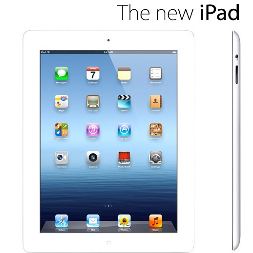 Apple iPad 3, 16GB, Wi-Fi, biela, Trieda C - použité s DPH, záruka 12 mesiacov