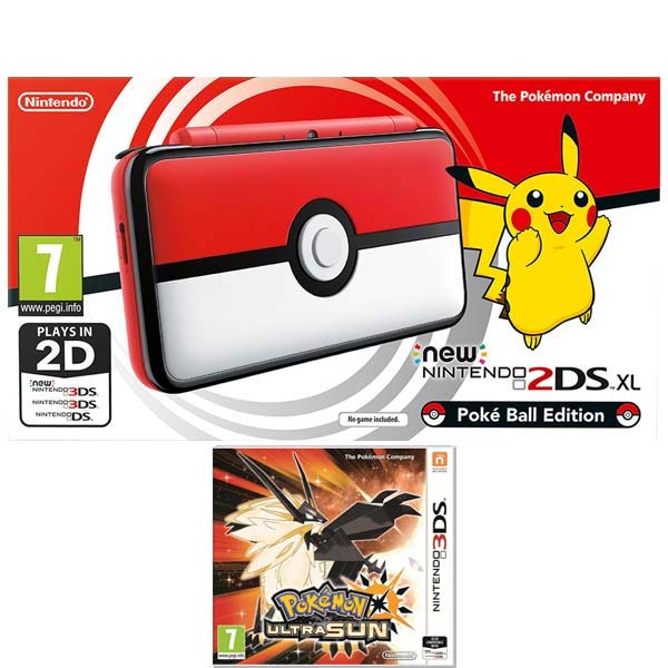 Nintendo 2DS XL (Pokéball Edition) + Pokémon Ultra Sun