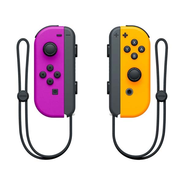 Ovládače  Nintendo Joy-Con Pair, neónovo fialový / neónovo oranžový