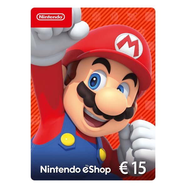 Nintendo eShop nabitie peňaženky 15€ Nintendo eShop nabitie peňaženky 15€