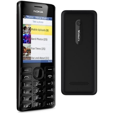 Nokia 206, Dual Sim, Black - SK distribúcia