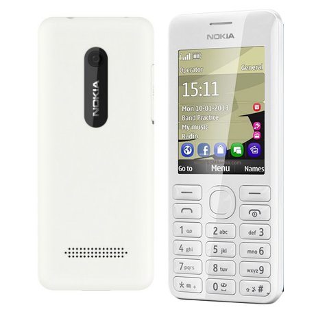 Nokia 206, Dual Sim, White - SK distribúcia