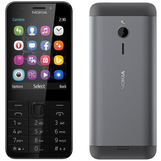 Nokia 230, Dual SIM, Dark Silver, Trieda C - použité, záruka 12 mesiacov