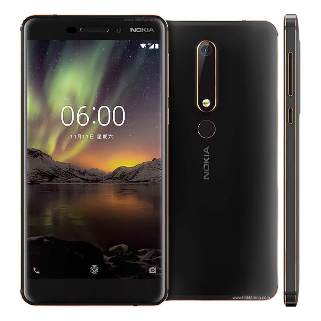 Nokia 6.1, Dual SIM,  čierna/medená, Trieda B - použité, záruka 12 mesiacov