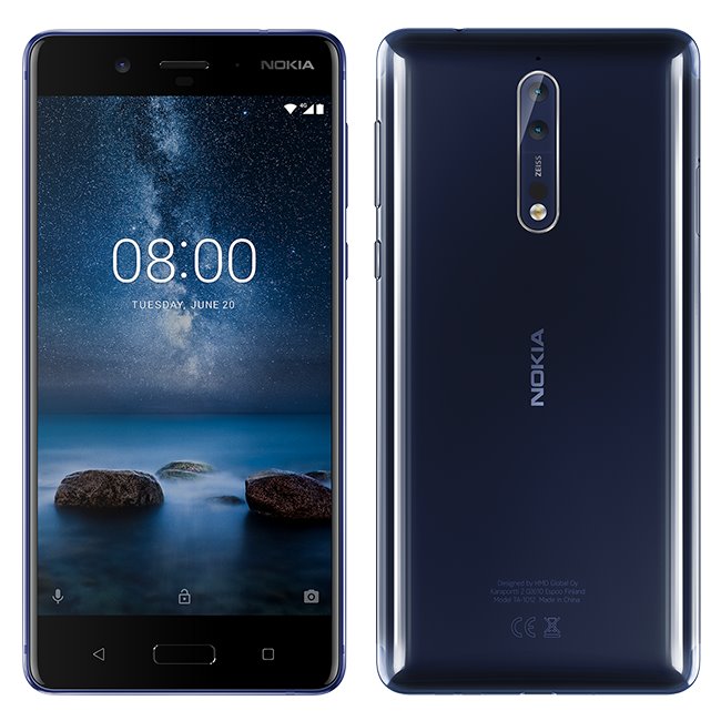 Nokia 8, Dual SIM, 64GB,  Tempered Blue, Trieda A - použité, záruka 12 mesiacov