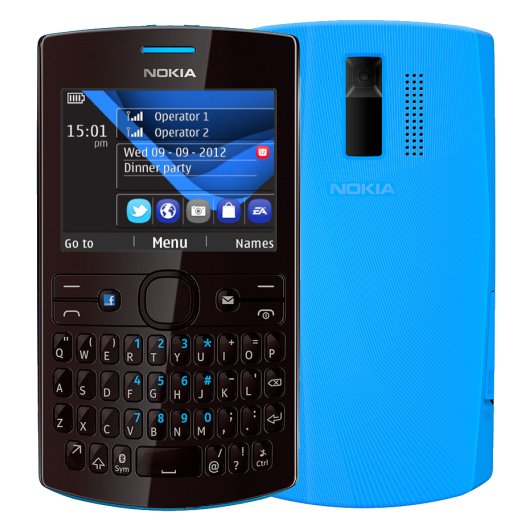 Nokia Asha 205, Dual Sim, Cyan-Dark Rose - SK distribúcia
