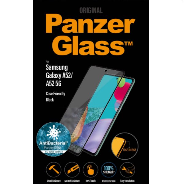 Ochranné sklo PanzerGlass Case Friendly AB for Samsung Galaxy A52 - A525F / A52s 5G, čierne