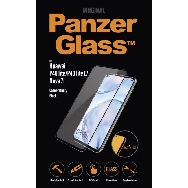 Ochranné temperované sklo PanzerGlass Case Friendly pre Huawei P40 Lite/P40 Lite E/Nova 7i, čierne