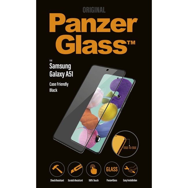 Ochranné temperované sklo PanzerGlass Case Friendly pre Samsung Galaxy A51 - A515F, black