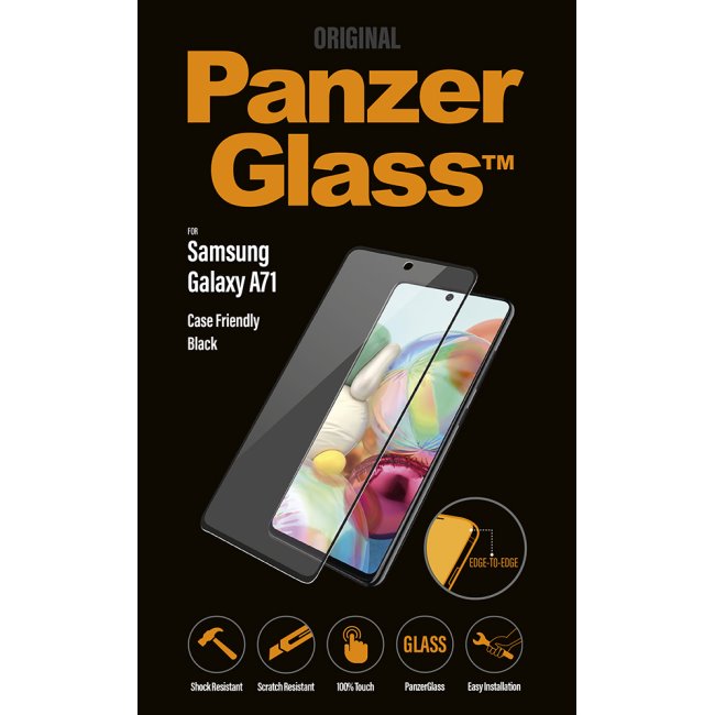 Ochranné temperované sklo PanzerGlass Case Friendly pre Samsung Galaxy A71 - A715F, black