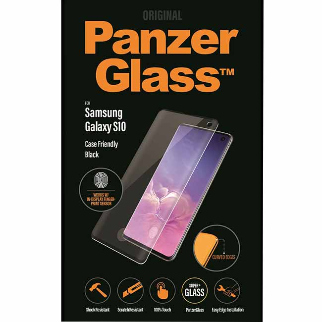 Ochranné temperované sklo PanzerGlass Case Friendly pre Samsung Galaxy S10 - G973F, čierne